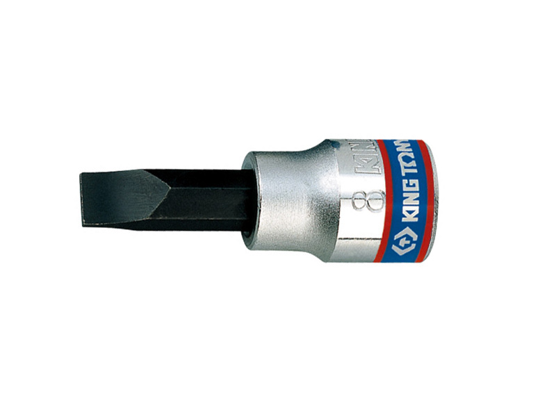 Насадка (бита) торцевая KING TONY 302208 Slotted 3/8” L=50мм 1,2x8мм