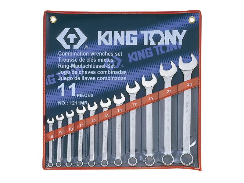 Набор комбинированных ключей,11 предметов 8-24 мм, king tony 1211mr